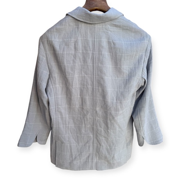 Madewell Larsen Linen Blend Relaxed Windowpane Blazer - Picture 12 of 13